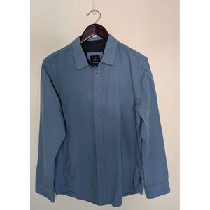 prAna Men Sz Medium 100% Cotton Geo Print Long Sleeve Button Down Shirt